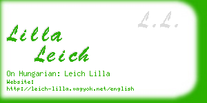 lilla leich business card